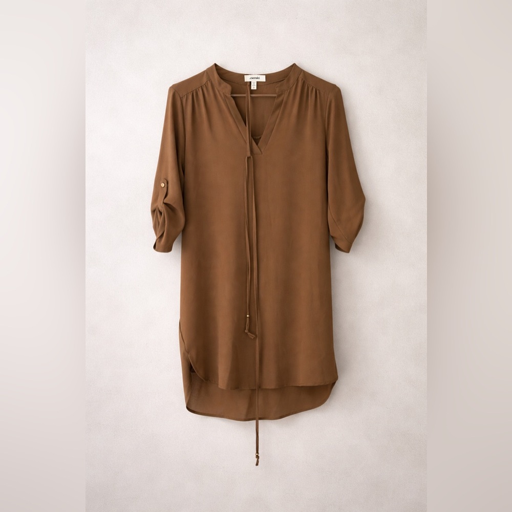 Meraki Brown Tunic Top for Women